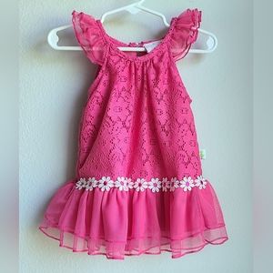 Duck Duck Goose- Girls' Bright Pink Tutu Dress, Sz 24M